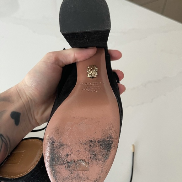 Aquazurra block heel tie up sandals - Picture 7 of 7